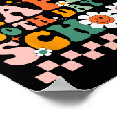 100日の学校先生キッズレトロGroovy 100th ポスター (角)