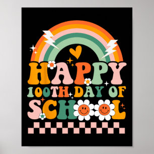 100日の学校先生キッズレトロGroovy 100th ポスター