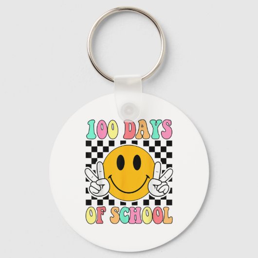 100日の学校先生キッズ100日目 キーホルダー (正面)