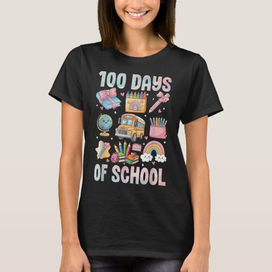 100日の学校先生キッズ100日目 Tシャツ (正面)