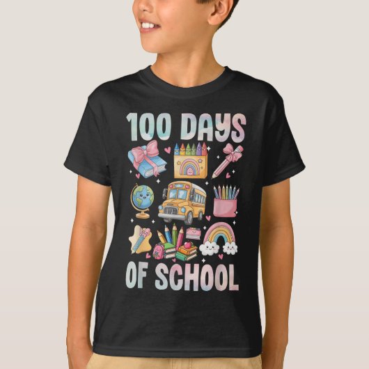 100日の学校先生キッズ100日目 Tシャツ (正面)