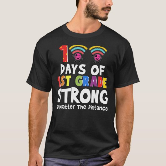 100日の学校先生キッズ100th Day of 1st Tシャツ (正面)