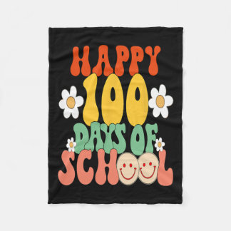 100日の学校先生キッズGroovy Happy100th フリースブランケット