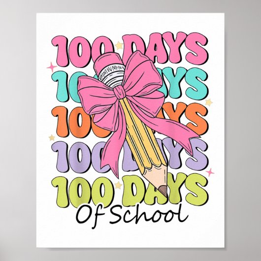100日の学校先生コケットボウ100日目 ポスター (正面)
