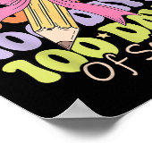 100日の学校先生コケットボウ100日目 ポスター (角)