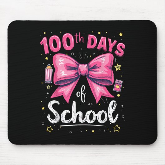 100日の学校先生コケットボウ100日目 マウスパッド (正面)