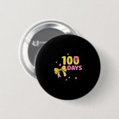 100日の学校先生コケットボウ100日目 缶バッジ (正面&裏面)