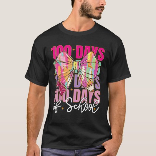 100日の学校先生コケットボウ100日目 Tシャツ (正面)