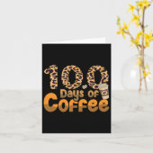 100日の学校先生コーヒー服100日 カード (黄色い花)