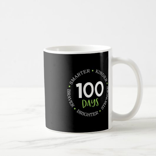 100日の学校先生チーム子供の成長の心 コーヒーマグカップ (右)