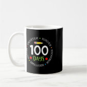 100日の学校先生チーム子供の成長マインド コーヒーマグカップ (左)