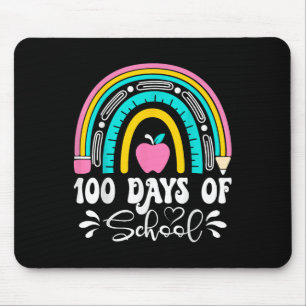 100日の学校先生レインボー100日目 マウスパッド