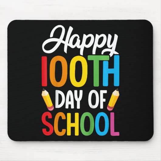 100日の学校先生子供の女の子の男の子100th マウスパッド (正面)
