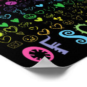 100日の学校先生子供の学生少年の女の子1 ポスター (角)