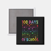 100日の学校先生子供の学生少年の女の子1 マグネット (正面/裏面)