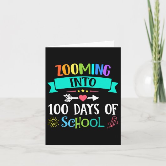 100日の学校先生子供ギフトへ カード (正面)
