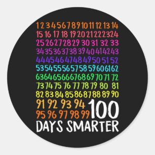 100日の学校先生子供100日数学番号 ラウンドシール