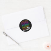 100日の学校先生子供100日数学番号 ラウンドシール (封筒)