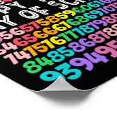 100日の学校先生子供100日番号 ポスター (角)