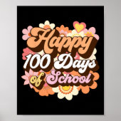 100日の学校先生子供Groovy 100th Day ポスター (正面)