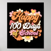 100日の学校先生子供Groovy 100th Day ポスター (正面)