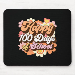 100日の学校先生子供Groovy 100th Day マウスパッド