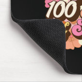 100日の学校先生子供Groovy 100th Day マウスパッド (コーナー)