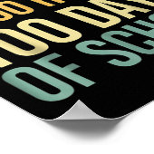 100日の学校先生服80sレトロVintag ポスター (角)