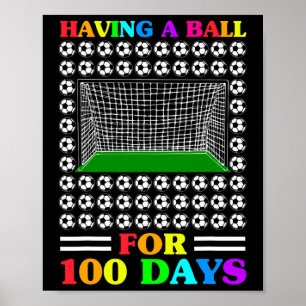 100日の学校先生100日サッカーBo ポスター