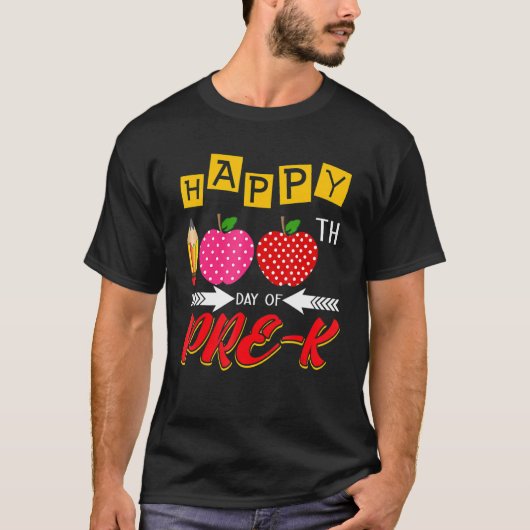 100日の学校先生100日前K Tシャツ (正面)
