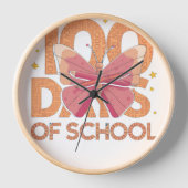 100日の学校女子コケット弓100日目 壁時計 (正面)