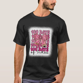 100日の学校女子コケット弓100日目 Tシャツ