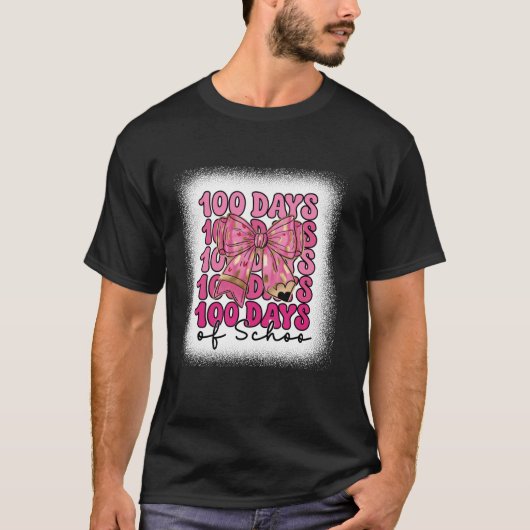 100日の学校女子コケット弓100日目 Tシャツ (正面)