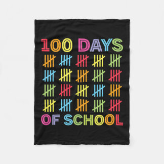 100日の学校子供100日目コスタム フリースブランケット