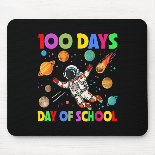 100日の学校宇宙宇宙飛行士100日目 マウスパッド (正面)