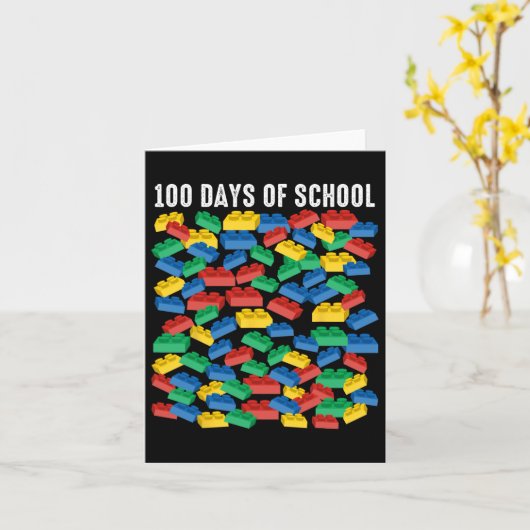 100日の学校建物ブロックMaster Builder カード (黄色い花)