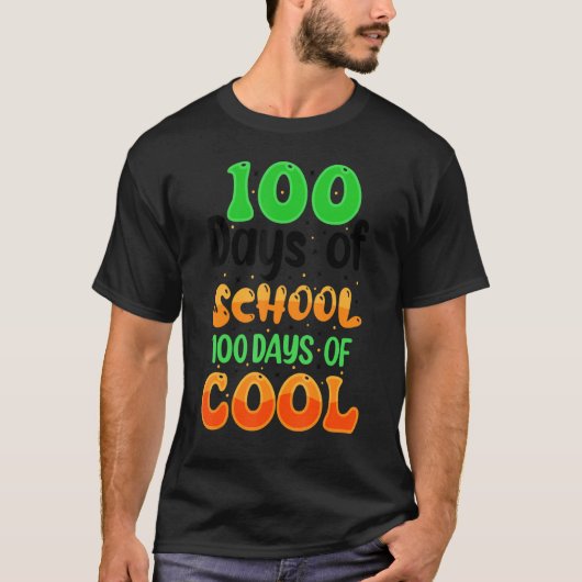 100日の学校引用文先生カッコいい100th tシャツ (正面)