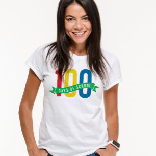 100日の学校教師のワイシャツ Tシャツ