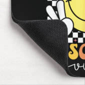 100日の学校生活かわいいスマイル顔100th マウスパッド (コーナー)