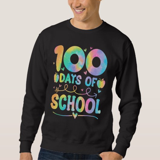 100日の学校絞り染め100日目の学校のギル スウェットシャツ (正面)