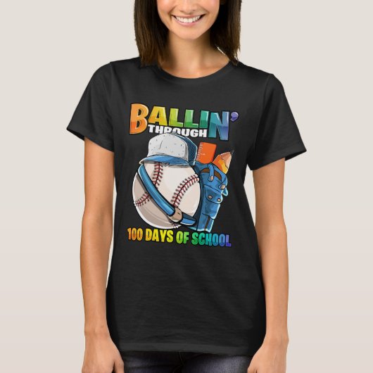 100日の学校野球幼稚園B Tシャツ (正面)
