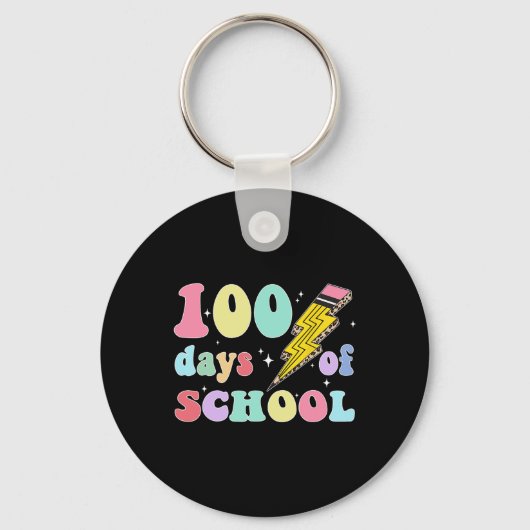 100日の学校鉛筆おもしろい先生 キーホルダー (正面)