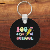 100日の学校鉛筆おもしろい先生 キーホルダー (正面)