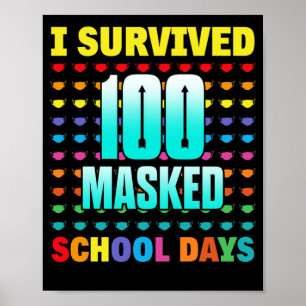 100日の学校1日の仮面生き延び100日 ポスター