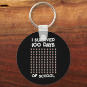 100日の学校100ペンギンデザイン キーホルダー (正面)