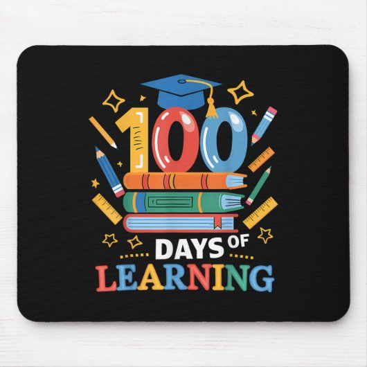 100日の学校100日の学先生 マウスパッド (正面)