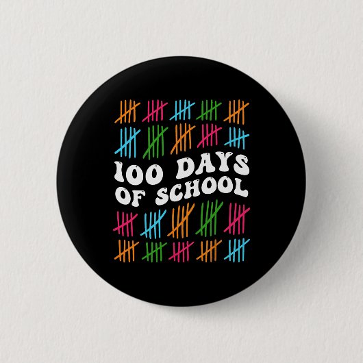 100日の学校100日の学生茶 缶バッジ (正面)