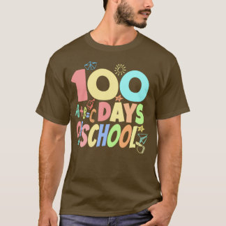 100日の学校100日ギフト頭が切れるアイディア Tシャツ