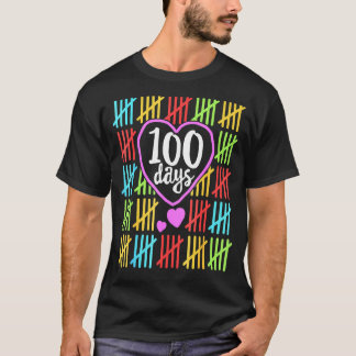 100日の学校100日ス頭が切れる先生 Tシャツ