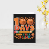 100日の学校100日バスケットボール カード (黄色い花)